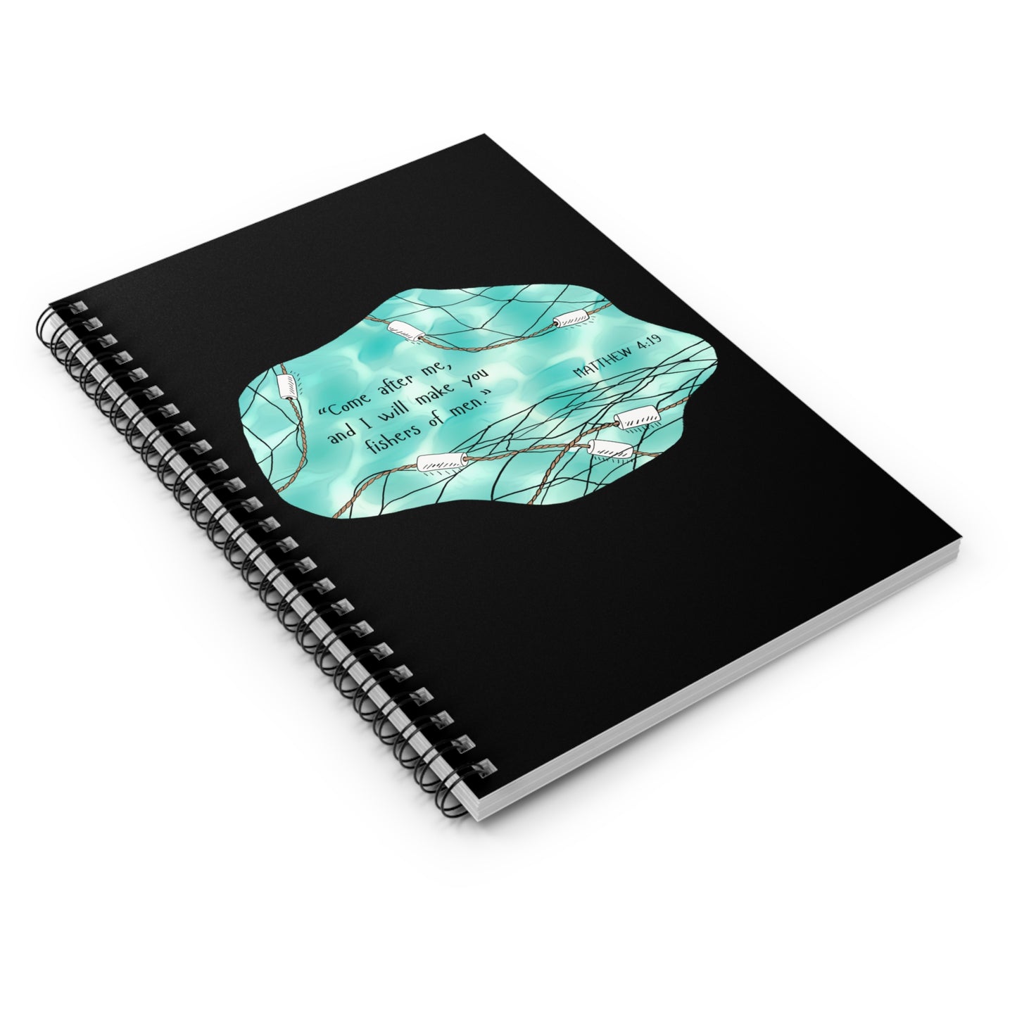 Matthew 4:19 - Spiral Notebook (Ruled Line)