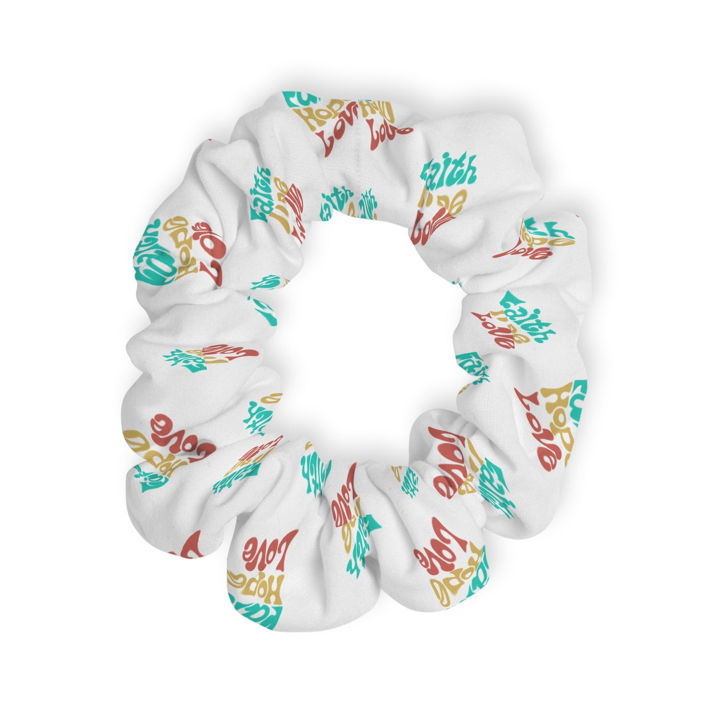 Faith, Hope, Love - Scrunchie (White)