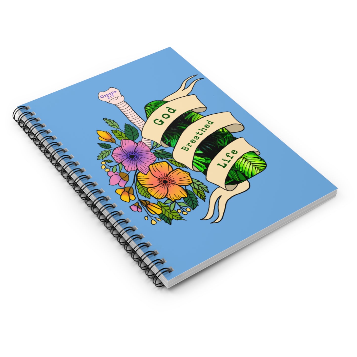 Genesis 2:7 - Spiral Notebook (Ruled Line)