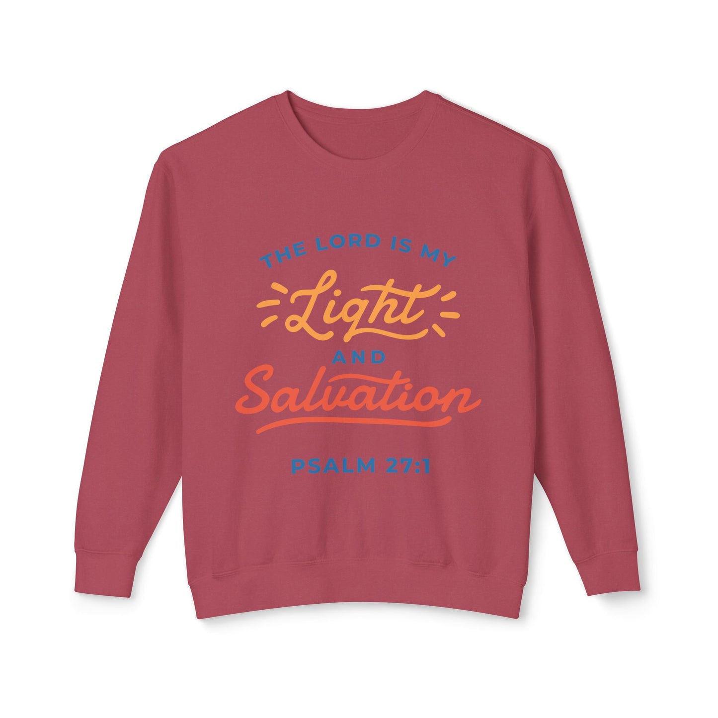 Psalm 27:1 - Unisex Lightweight Crewneck Sweatshirt