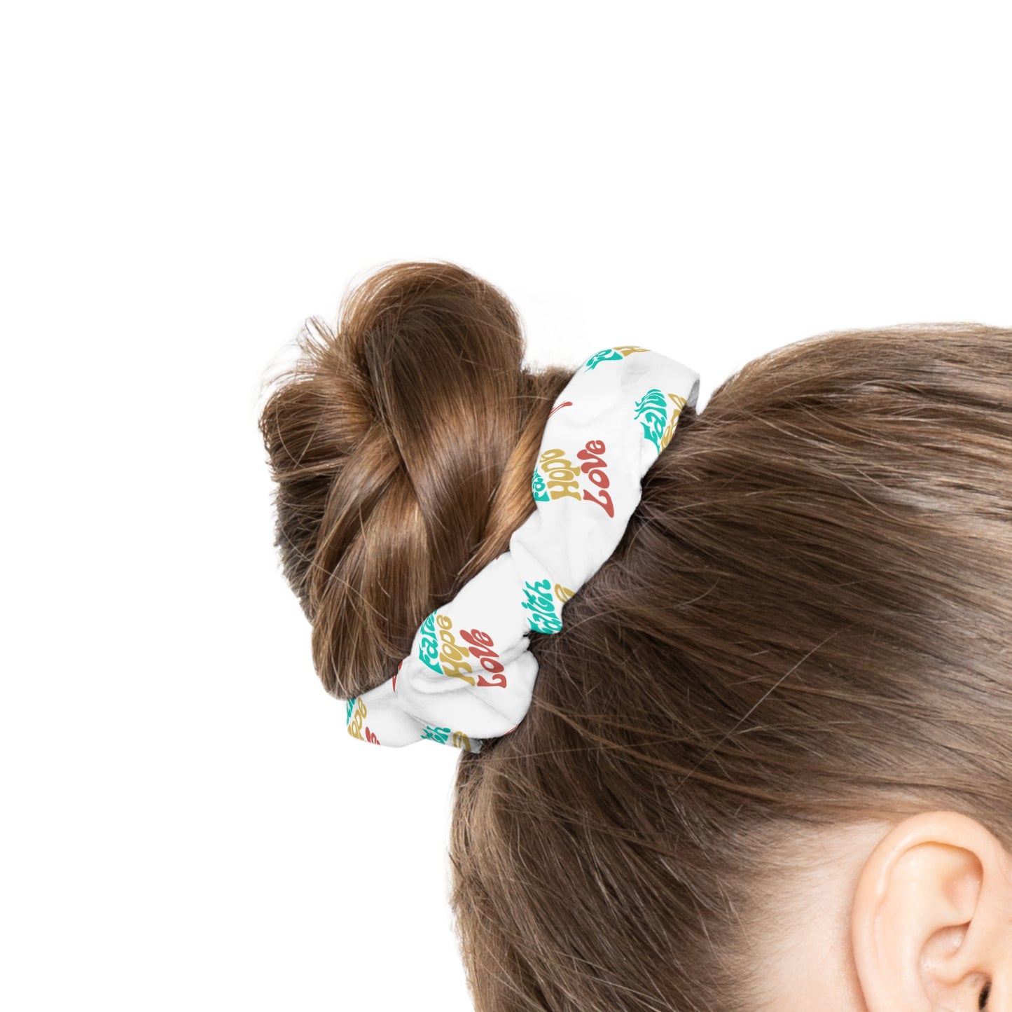 Faith, Hope, Love - Scrunchie (White)