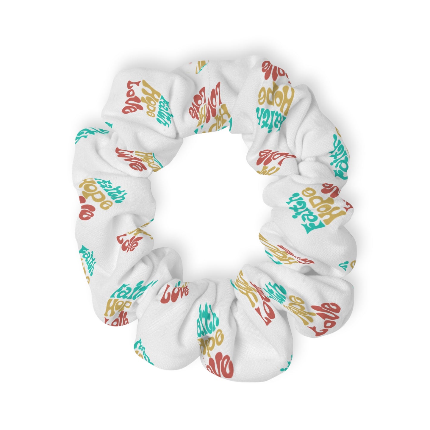 Faith, Hope, Love - Scrunchie (White)