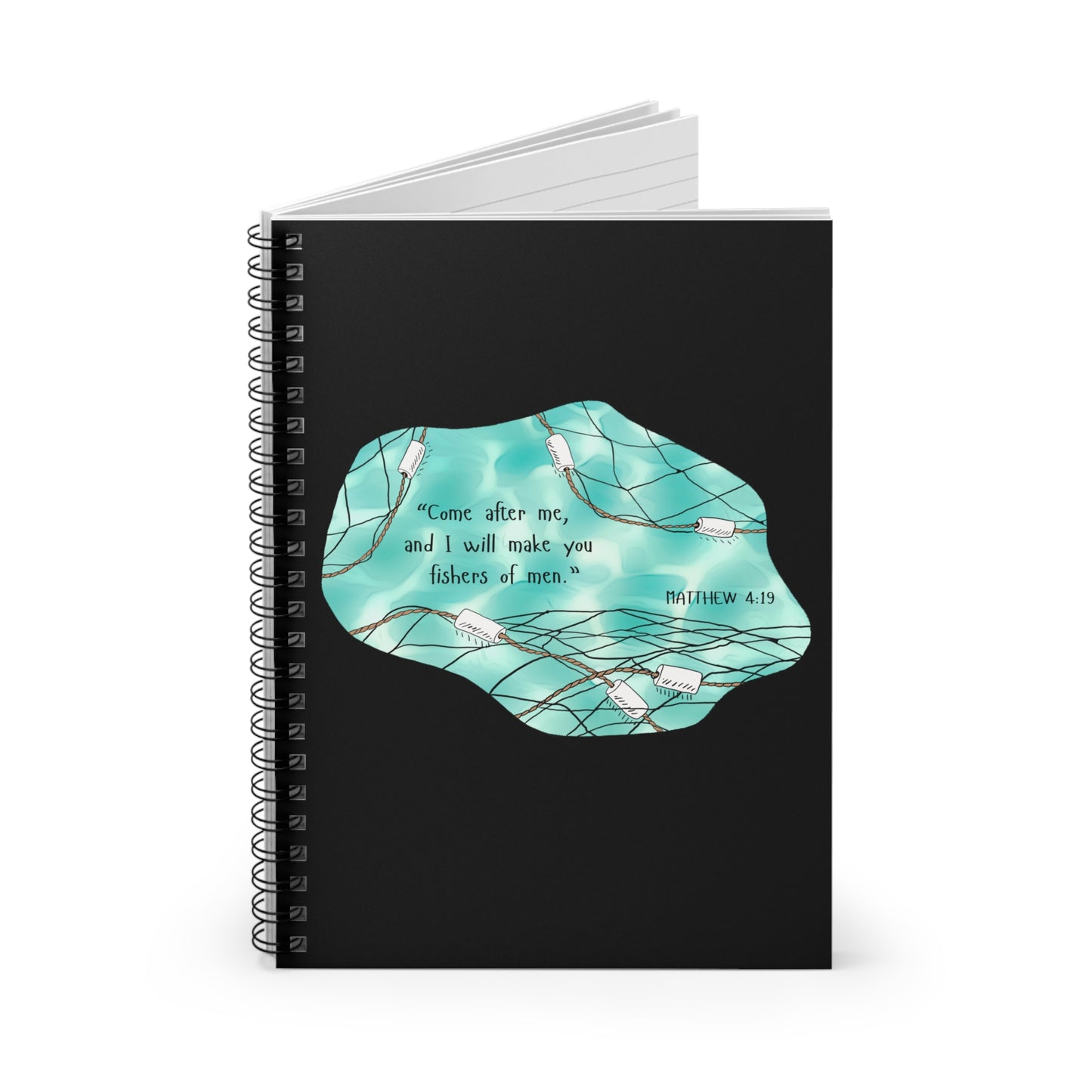 Matthew 4:19 - Spiral Notebook (Ruled Line)
