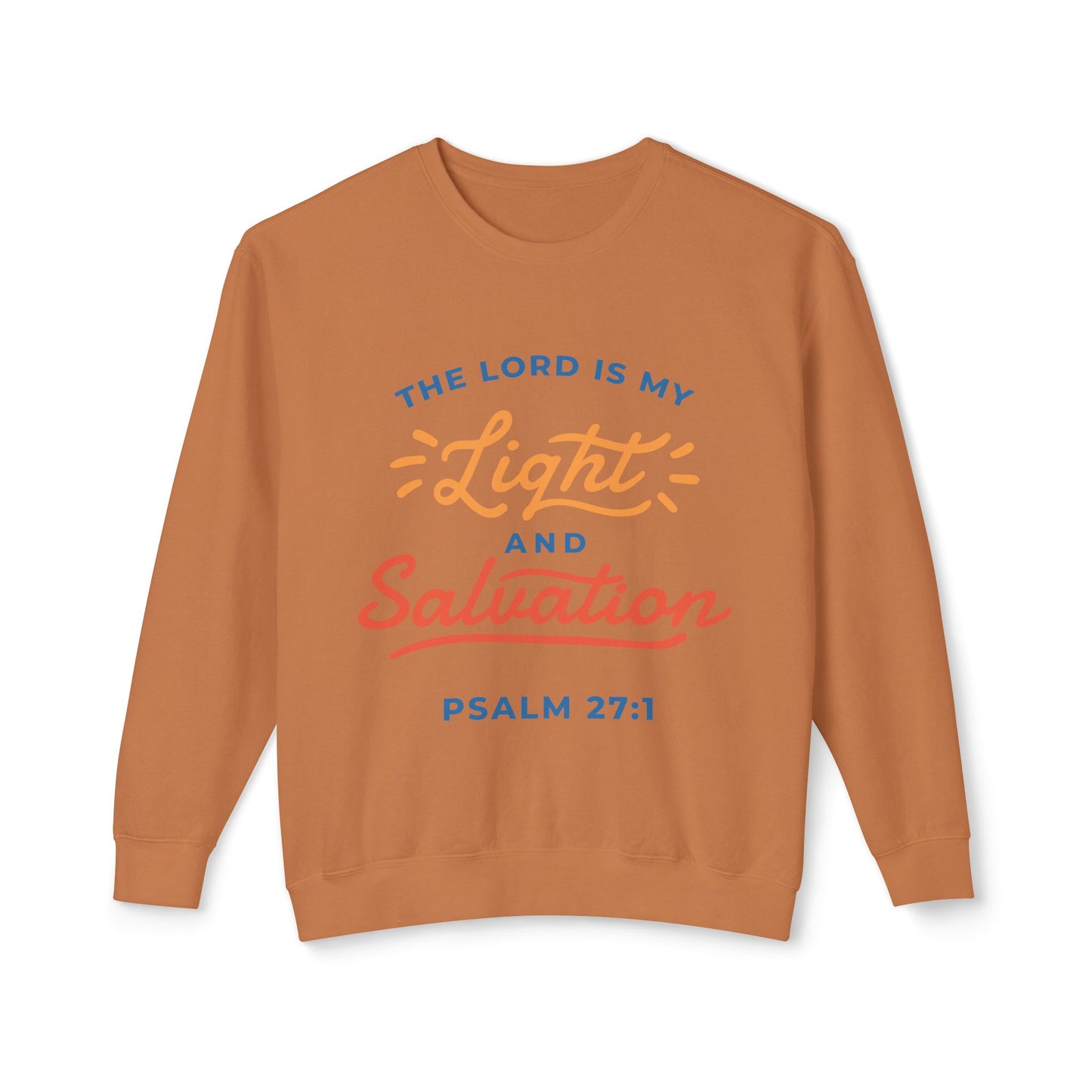 Psalm 27:1 - Unisex Lightweight Crewneck Sweatshirt